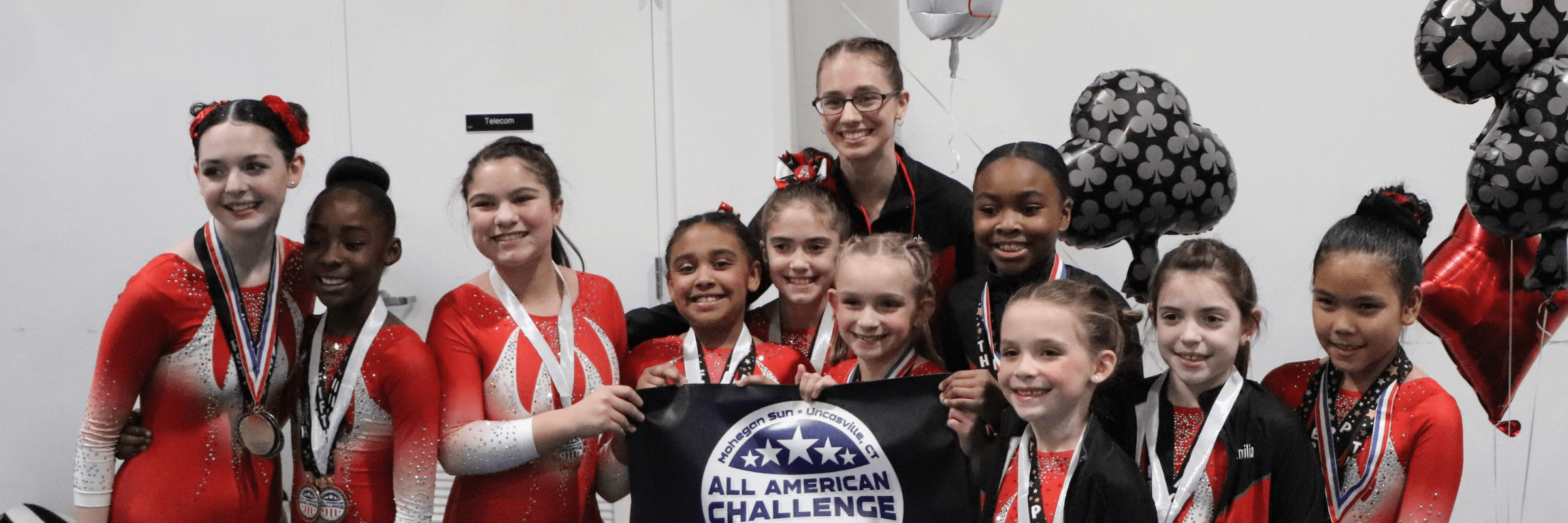 XCEL BRONZE GYMNASTICS TEAM WINS FIRST PLACE AT ALL AMERICAN CHALLENGE IN UNCASVILLE, CT